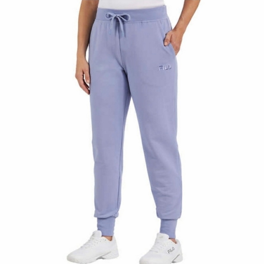 FILA women’s french terry jogger purple periwinkle small EUC